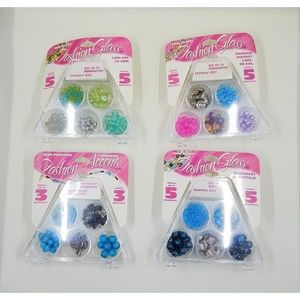 Cousin Fashion Glass Bead Assortment Multicolored Jewelry Kits Lot of 4